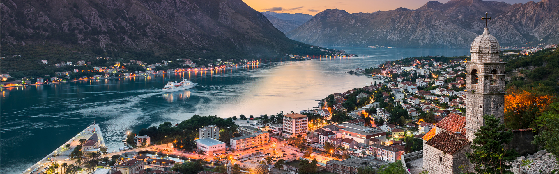 Image de fond qui montre un paysage du pays Monténégro