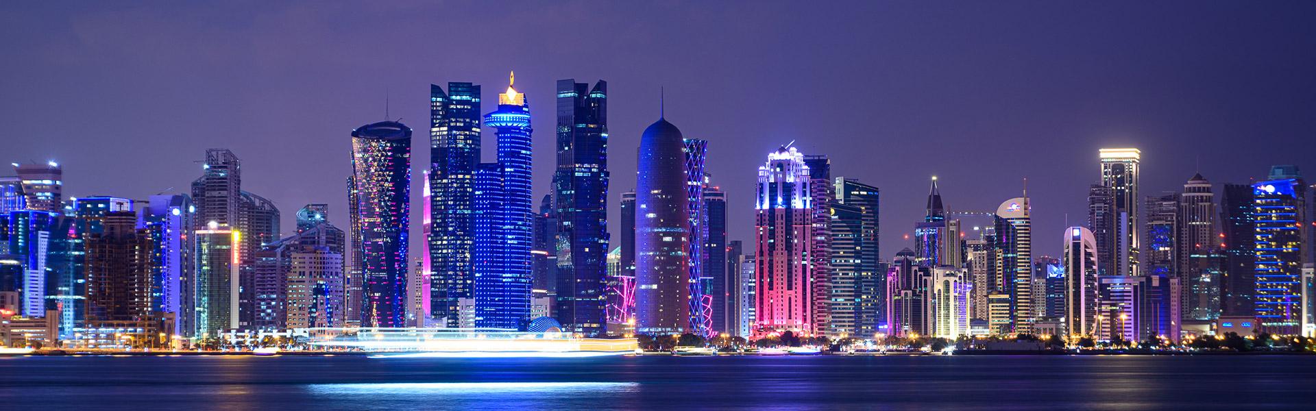 Image de fond qui montre un paysage du pays Qatar