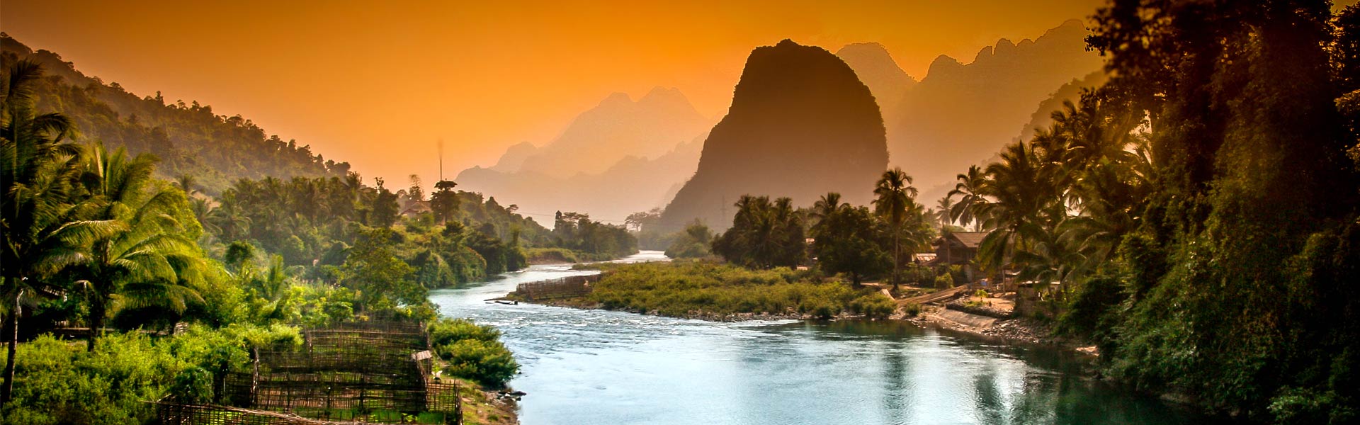 Image de fond qui montre un paysage du pays Laos