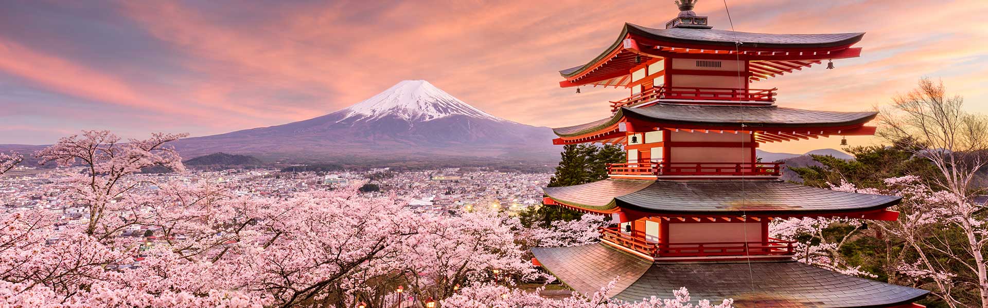 Image de fond qui montre un paysage du pays Japon